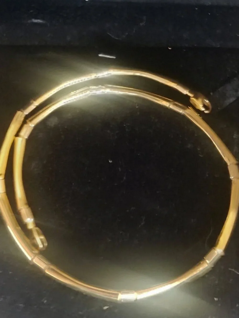 Vintage 18K Yellow Gold Custom-Made Domed Curved Link Collar Necklace 48.6 Grams